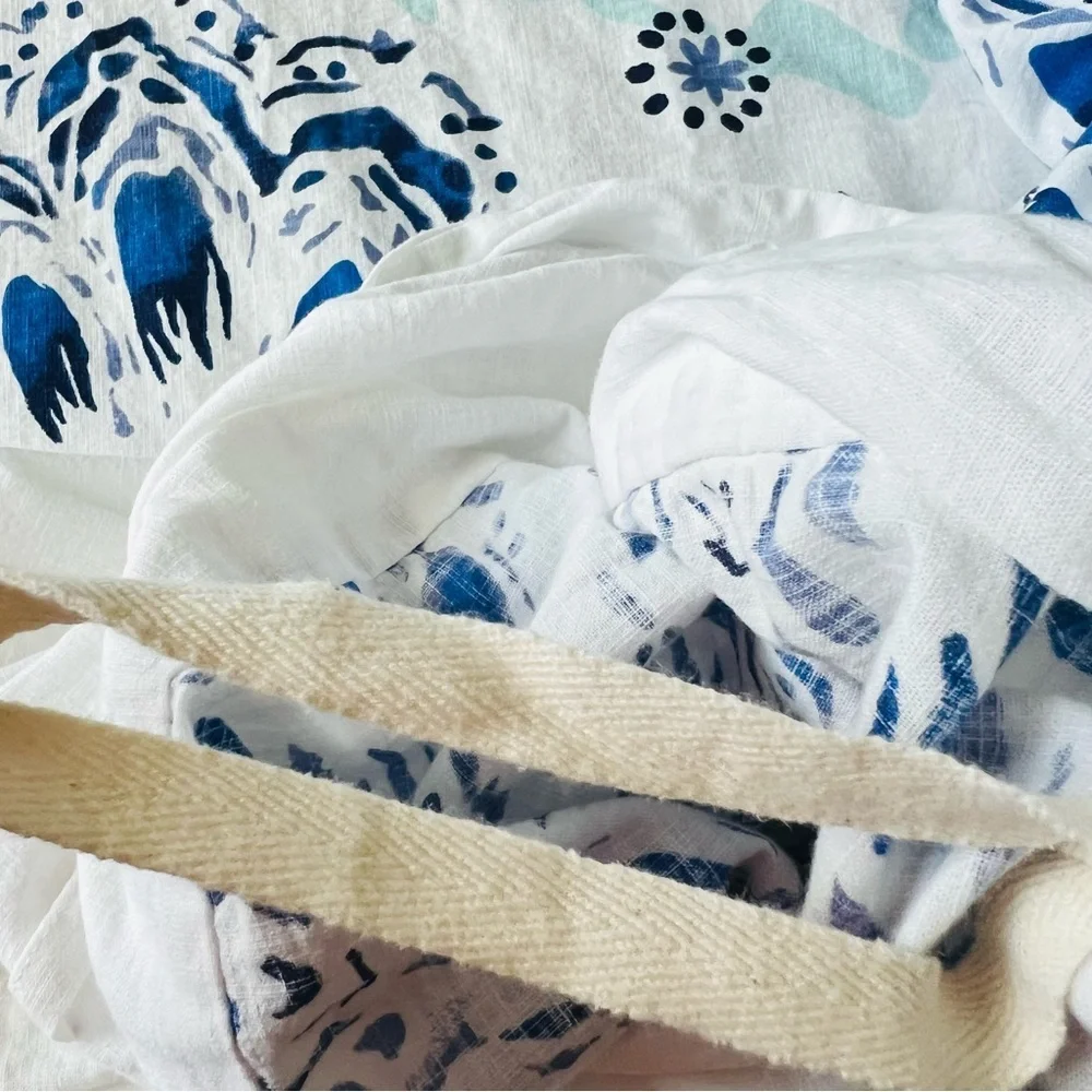 Pottery Barn PB Teen Kelly Slater Ocean Blue Floral Duvet Cover TWIN